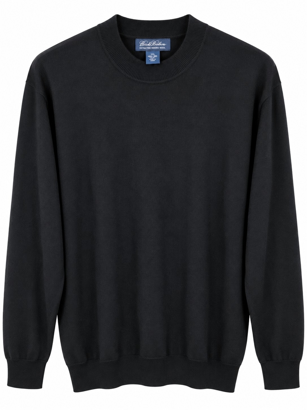 Brooks Brothers 100% Wool Black Crewneck Pullover